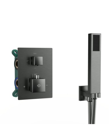 ENSEMBLE ENCASTRE 2/3 FONCT. THERMOSTATIQUE ORION TITANE