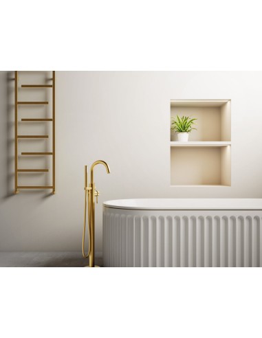 ROBINETTERIE BAIN ILOT ROUND MITIGEUR OR