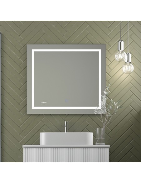 Miroir rectangulaire LED Duplach Éclairage et Anti-buée