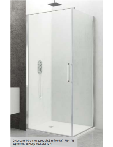 PAROI DE  DOUCHE  OPEN COMBI  A LATÉRALE FIXE - GME