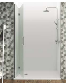 Paroi de Douche GLASS Repliable Combi 1 - Collection GLASS - GME