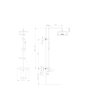 Colonne de douche ROUND TITANIUM - GME