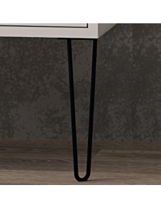 Ensemble de pieds de meuble F4-F5 en Noir Mat (2 unités)