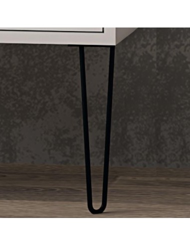 Ensemble de pieds de meuble F4-F5 en Noir Mat (2 unités)
