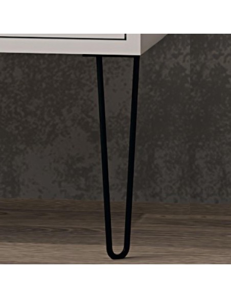 Ensemble de pieds de meuble F4-F5 en Noir Mat (2 unités)