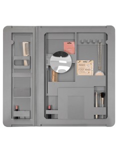 Miroir AURA Cabine éclairage frontale 80x70, double porte, miroir interne