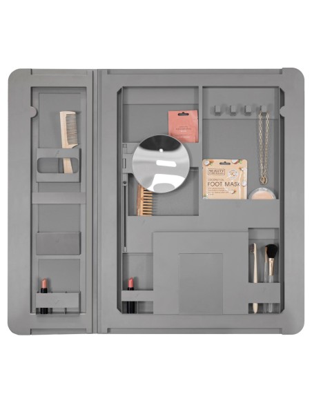 Miroir AURA Cabine éclairage frontale 80x70, double porte, miroir interne