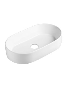Lavabo en céramique à poser VAL 52 x 30 cm Blanc Brillant