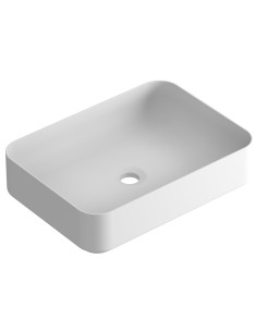 Lavabo en céramique à poser TAN 50 x 34 cm Blanc Brillant
