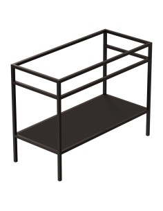 Structure ORIGIN en aluminium 2x2 Noir Anodisé de 80 cm. Démontée composée de côtés, longerons et étagère
