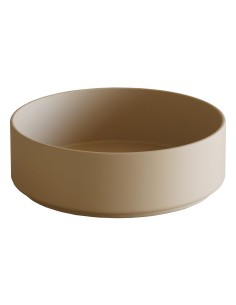 Lavabo en céramique à poser ROLL Ø36 cm Greige Mat