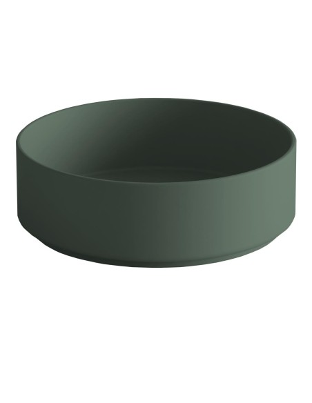 Lavabo en céramique à poser ROLL Ø36 cm Vert Mint Mat