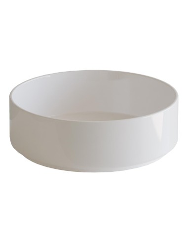 Lavabo en céramique à poser ROLL Ø36 cm Blanc Brillant