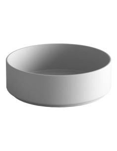 Lavabo en céramique à poser ROLL Ø36 cm Blanc Mat