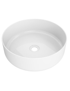 Lavabo en céramique à poser ROLL Ø36 cm Blue Cobalt Mat