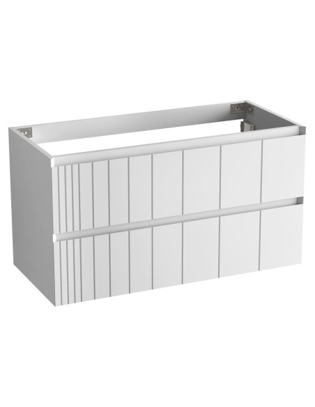 Meuble Panneau Marin POLE 120x45x54 2 tiroirs, suspendu Blanc Mat