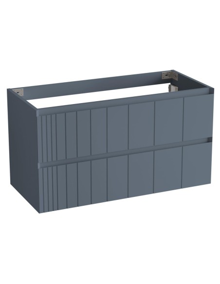 Meuble Panneau Marin POLE 120x45x54 2 tiroirs, suspendu Bleu Cobalt Mat