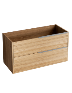 Meuble BAMBOO 80x45x54 2 tiroirs, suspendu avec poignée Satiné