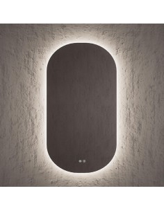 Miroir ovale PILL périmètre rétroéclairé 50x90 cm.