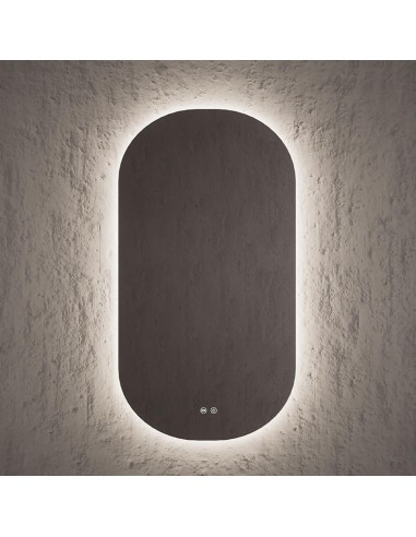Miroir ovale PILL périmètre rétroéclairé 50x90 cm.