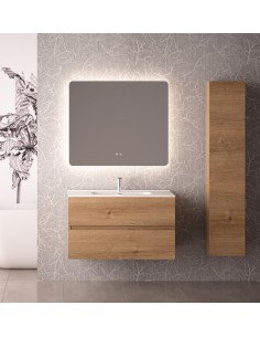 Miroir rectangulaire SUN périmètre rétroéclairé 60x80 cm.