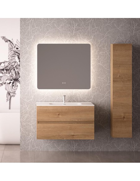 Miroir rectangulaire SUN périmètre rétroéclairé 60x80 cm.