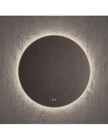 Miroir rond SPOT périmètre rétroéclairé Ø80 Or