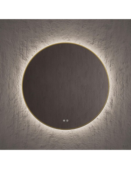Miroir rond SPOT périmètre rétroéclairé Ø80 Or