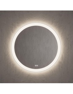 Miroir rond TRICOLOR éclairage avant, périmétrique et arrière Ø80