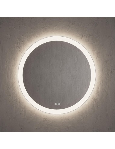 Miroir rond TRICOLOR éclairage avant, périmétrique et arrière Ø80