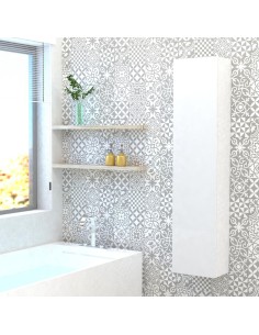 Colonne 35*25*160 cm 1 porte rèversible Blanc Brillant