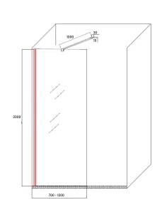 Lixa - Paroi de douche fixe - 90 cm 2