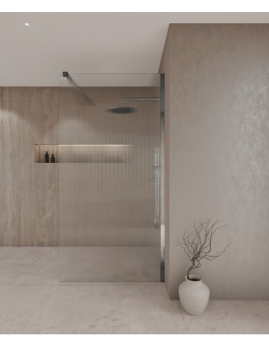 Vizela - Paroi de douche cannelée 80 cm