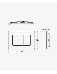 Plaque de déclenchement en acier pour bâti-support Sigma Geberit, Chromé 2