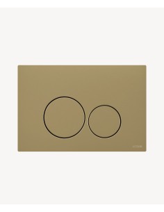 Plaque de déclenchement double touche en acier inoxydable pour bâti-support Sigma Geberit - Doré brossé