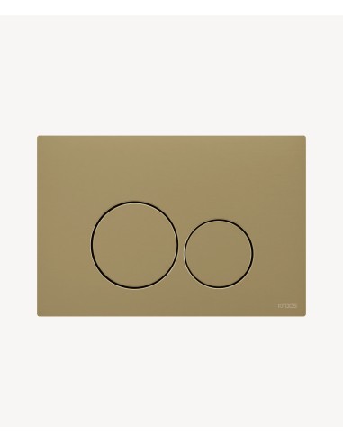 Plaque de déclenchement double touche en acier inoxydable pour bâti-support Sigma Geberit - Doré brossé