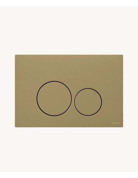 Plaque de déclenchement double touche en acier inoxydable pour bâti-support Sigma Geberit - Doré brossé