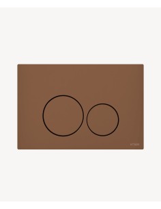 Plaque de déclenchement double touche en acier inoxydable pour bâti-support Sigma Geberit - Or rose brossé