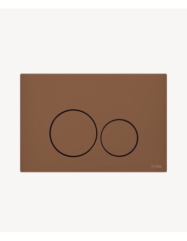Plaque de déclenchement double touche en acier inoxydable pour bâti-support Sigma Geberit - Or rose brossé