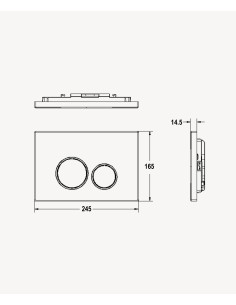 Plaque de déclenchement double touche en acier inoxydable pour bâti-support Sigma Geberit - Or rose brossé 2