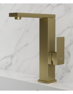 Robinet mitigeur évier Doré brossé - Sirius