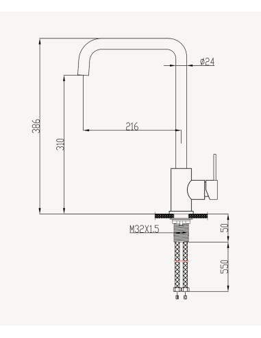 Mitigeur de cuisine Doré brossé - Corbeau