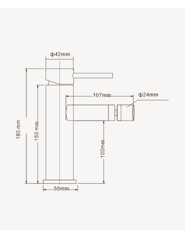 Mitigeur bidet monotrou Chromé - Corbeau