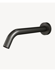 Robinet lavabo automatique mural, eau froide Gun metal - Corbeau
