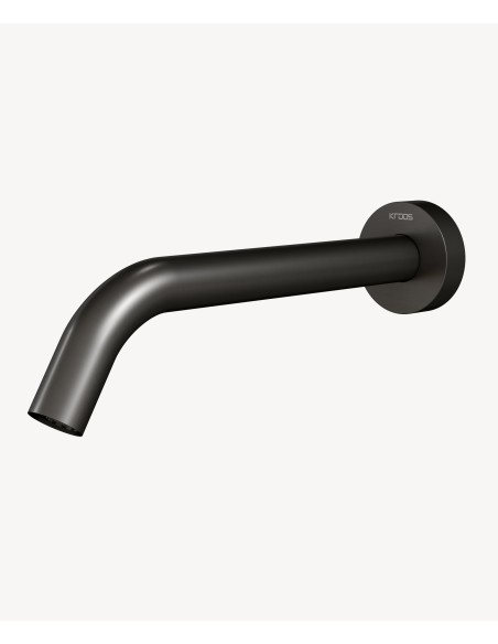 Robinet lavabo automatique mural, eau froide Gun metal - Corbeau