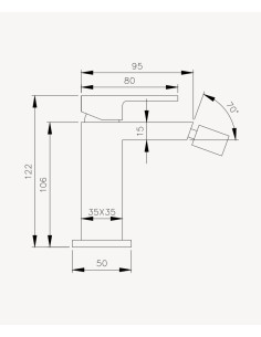Mitigeur de bidet Doré - Sirius 2