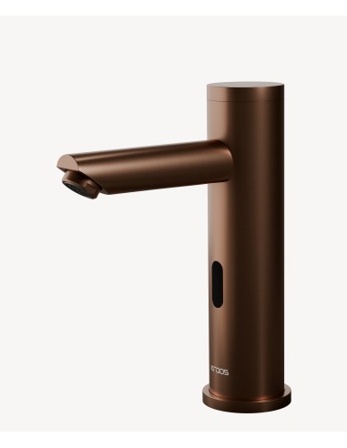 Robinet lavabo automatique moderne, eau froide Or rose brossé - Corbeau