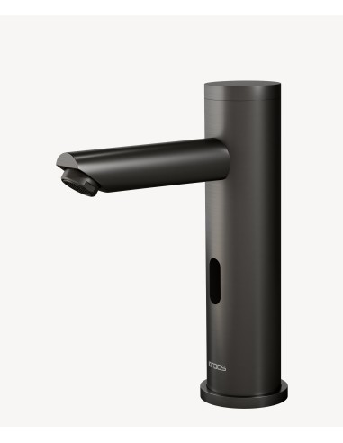 Robinet lavabo automatique moderne, eau froide Gun métal - Corbeau