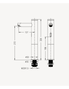 Mitigeur vasque automatique en laiton, eau froide, Or rose brossé - Corbeau 2