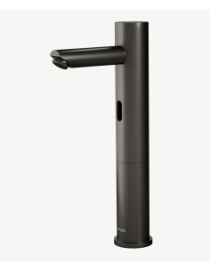 Mitigeur vasque automatique en laiton, eau froide, Gun métal - Corbeau